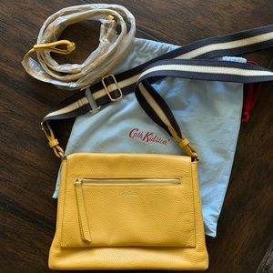 Cath Kidston Leather Crossbody Purse- Yellow & Blue